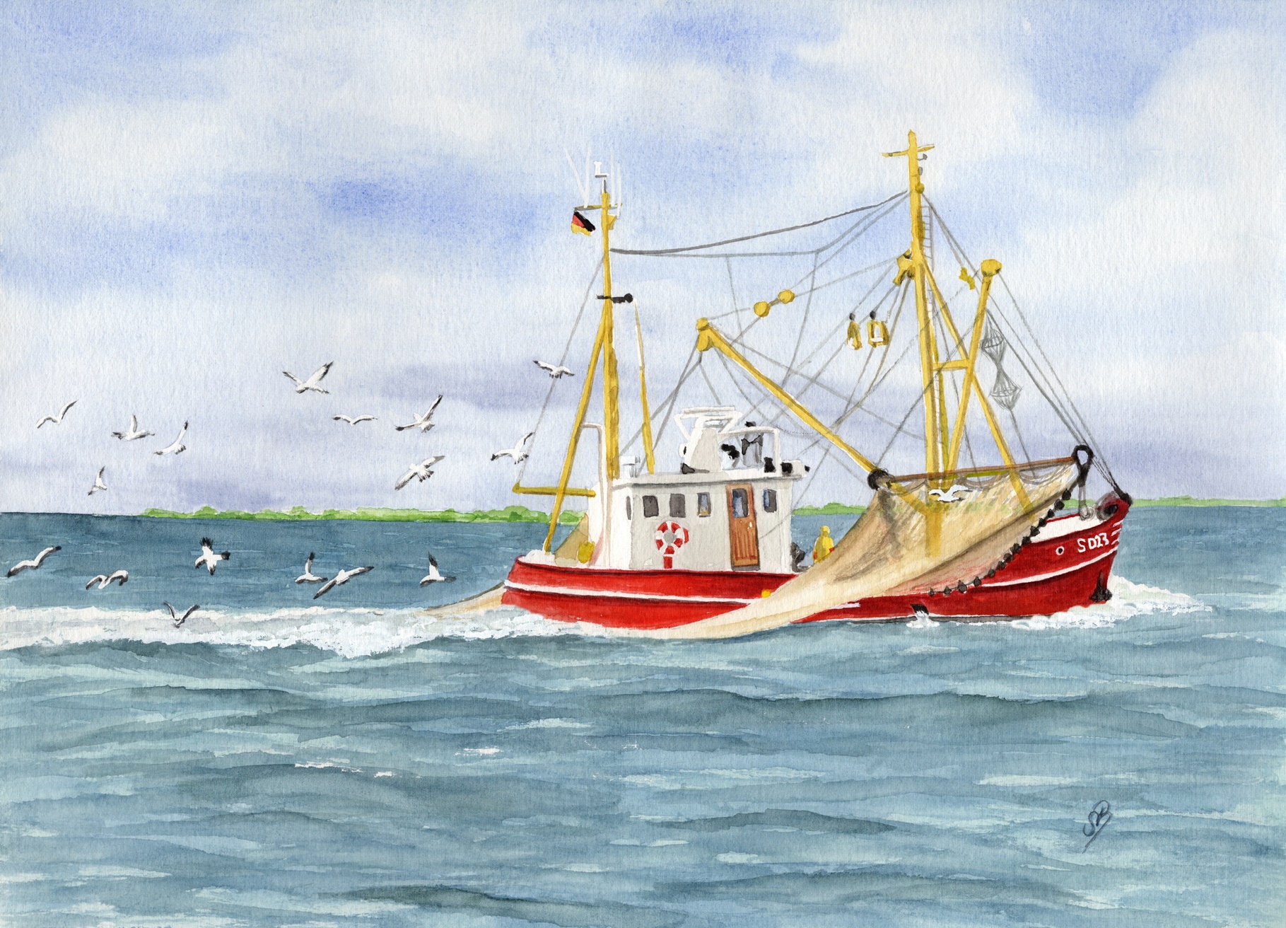 SPO4 - Fischkutter rot SPO